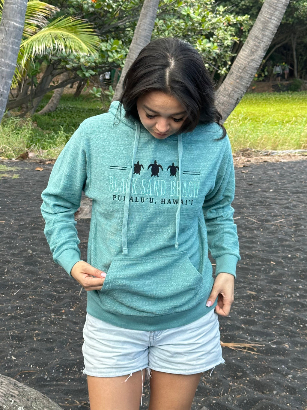 Cloud Black Sand Beach Mid Weight Hoodie - Unisex