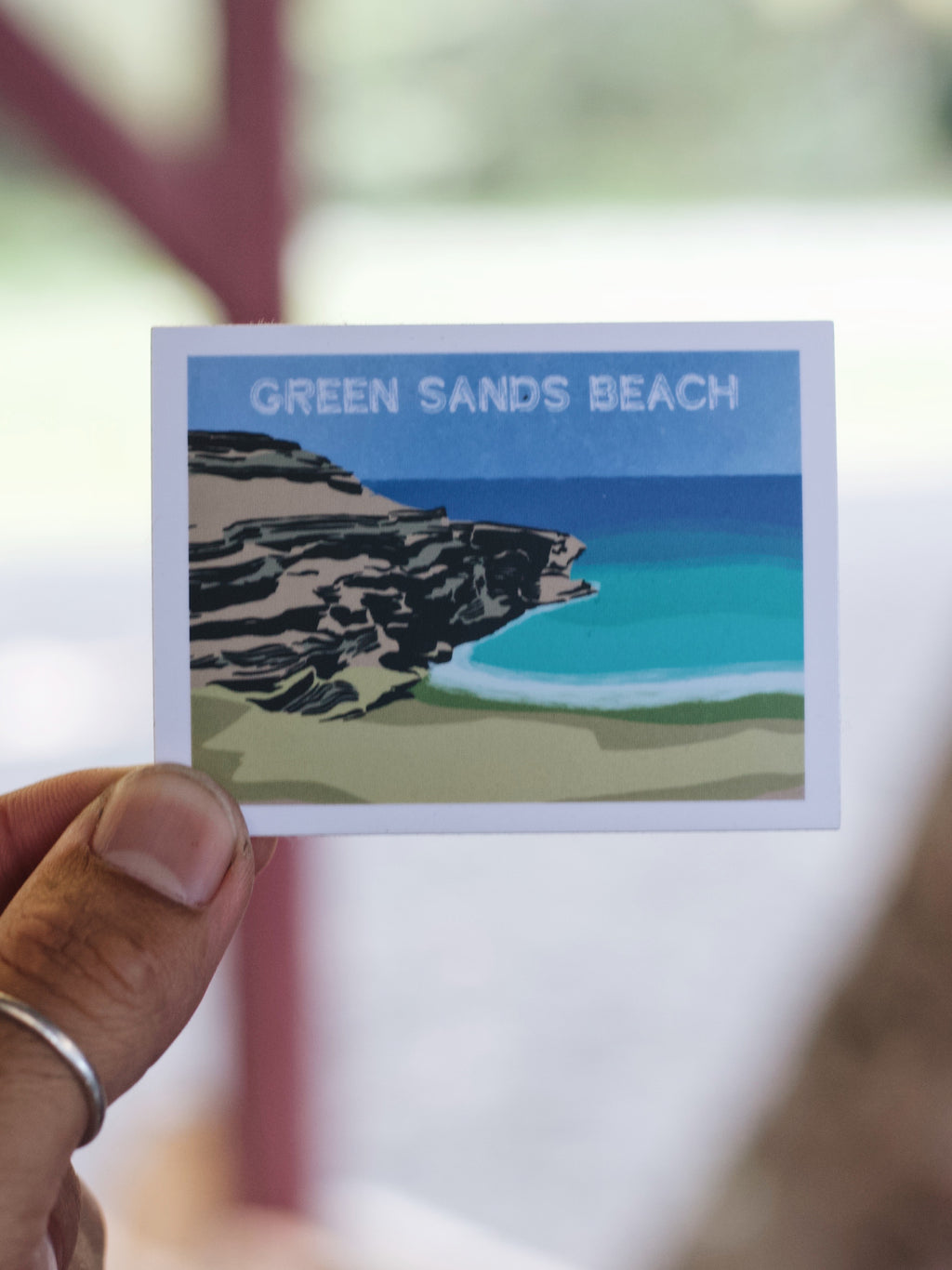 Green Sands Beach Sticker